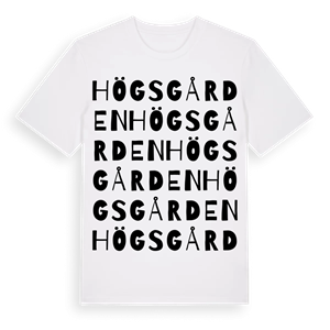 Högsgården ordlek t-shirt – ekologisk bomull t-shirt från Pinshirt