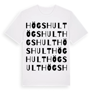 Högshult ordlek t-shirt – ekologisk bomull t-shirt från Pinshirt