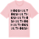 Pink Cotton t-shirt med Högshult ordlek t-shirt