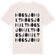 Vintage White t-shirt med Högsjöhult ordlek t-shirt