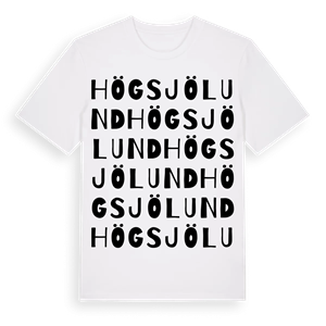 Högsjölund ordlek t-shirt – ekologisk bomull t-shirt från Pinshirt