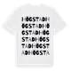 White t-shirt med Högstad ordlek t-shirt