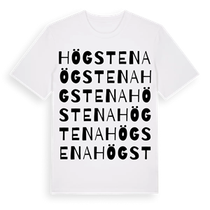 Högstena ordlek t-shirt – ekologisk bomull t-shirt från Pinshirt