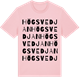 Pink Cotton t-shirt med Högsvedjan ordlek t-shirt