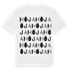 White t-shirt med Höja ordlek t-shirt