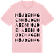 Pink Cotton t-shirt med Höjdehagen ordlek t-shirt