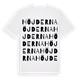 White t-shirt med Höjderna ordlek t-shirt