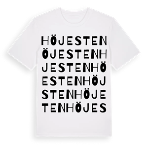 Höjesten ordlek t-shirt – ekologisk bomull t-shirt från Pinshirt