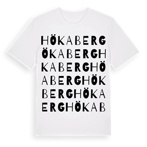 Hökaberg ordlek t-shirt – ekologisk bomull t-shirt från Pinshirt