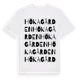 White t-shirt med Hökagården ordlek t-shirt