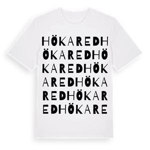 Hökared ordlek t-shirt – ekologisk bomull t-shirt från Pinshirt