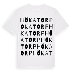 Hökatorp ordlek t-shirt – ekologisk bomull t-shirt från Pinshirt