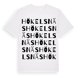 Hökelsnäs ordlek t-shirt – ekologisk bomull t-shirt från Pinshirt