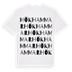 White t-shirt med Hökhammar ordlek t-shirt