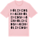 Pink Cotton t-shirt med Hölehedshagen ordlek t-shirt