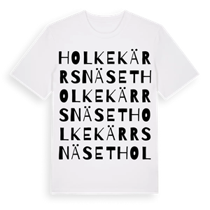 Holkekärrsnäset ordlek t-shirt – ekologisk bomull t-shirt från Pinshirt