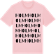 Pink Cotton t-shirt med Holm ordlek t-shirt
