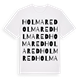 White t-shirt med Holmared ordlek t-shirt