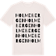 Vintage White t-shirt med Holmebergen ordlek t-shirt