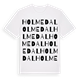 White t-shirt med Holmedal ordlek t-shirt