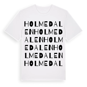 Holmedalen ordlek t-shirt – ekologisk bomull t-shirt från Pinshirt