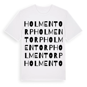 Holmentorp ordlek t-shirt – ekologisk bomull t-shirt från Pinshirt