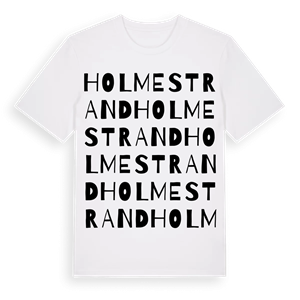 Holmestrand ordlek t-shirt – ekologisk bomull t-shirt från Pinshirt