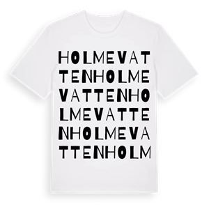 Holmevatten ordlek t-shirt – ekologisk bomull t-shirt från Pinshirt