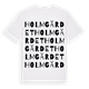 White t-shirt med Holmgärdet ordlek t-shirt