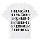 White t-shirt med Holmkärr ordlek t-shirt