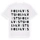 White t-shirt med Holmkvists ordlek t-shirt