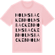 Pink Cotton t-shirt med Holmsbacken ordlek t-shirt