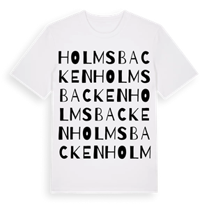Holmsbacken ordlek t-shirt – ekologisk bomull t-shirt från Pinshirt