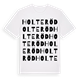 White t-shirt med Holteröd ordlek t-shirt