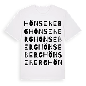 Hönseberg ordlek t-shirt – ekologisk bomull t-shirt från Pinshirt