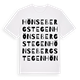 White t-shirt med Hönsebergstegen ordlek t-shirt