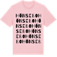 Pink Cotton t-shirt med Hönsebo ordlek t-shirt