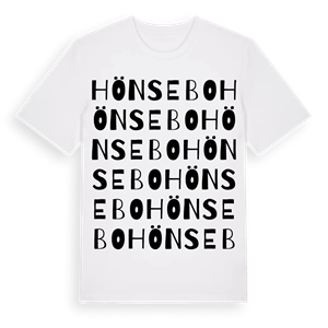 Hönsebo ordlek t-shirt – ekologisk bomull t-shirt från Pinshirt