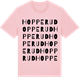 Pink Cotton t-shirt med Hopperud ordlek t-shirt