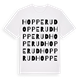 White t-shirt med Hopperud ordlek t-shirt