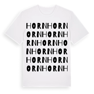 Horn ordlek t-shirt – ekologisk bomull t-shirt från Pinshirt