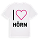 White t-shirt med Jag älskar Hörn t-shirt stort tryck