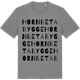 Mid Heather Gray t-shirt med Hornbetabygge ordlek t-shirt