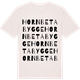 Vintage White t-shirt med Hornbetabygge ordlek t-shirt