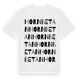White t-shirt med Hornbetan ordlek t-shirt