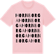 Pink Cotton t-shirt med Hornborga ordlek t-shirt