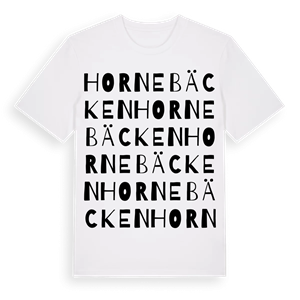 Hornebäcken ordlek t-shirt – ekologisk bomull t-shirt från Pinshirt