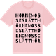 Pink Cotton t-shirt med Hörnemosseslätt ordlek t-shirt