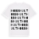 White t-shirt med Hornhult ordlek t-shirt