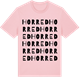 Pink Cotton t-shirt med Horred ordlek t-shirt